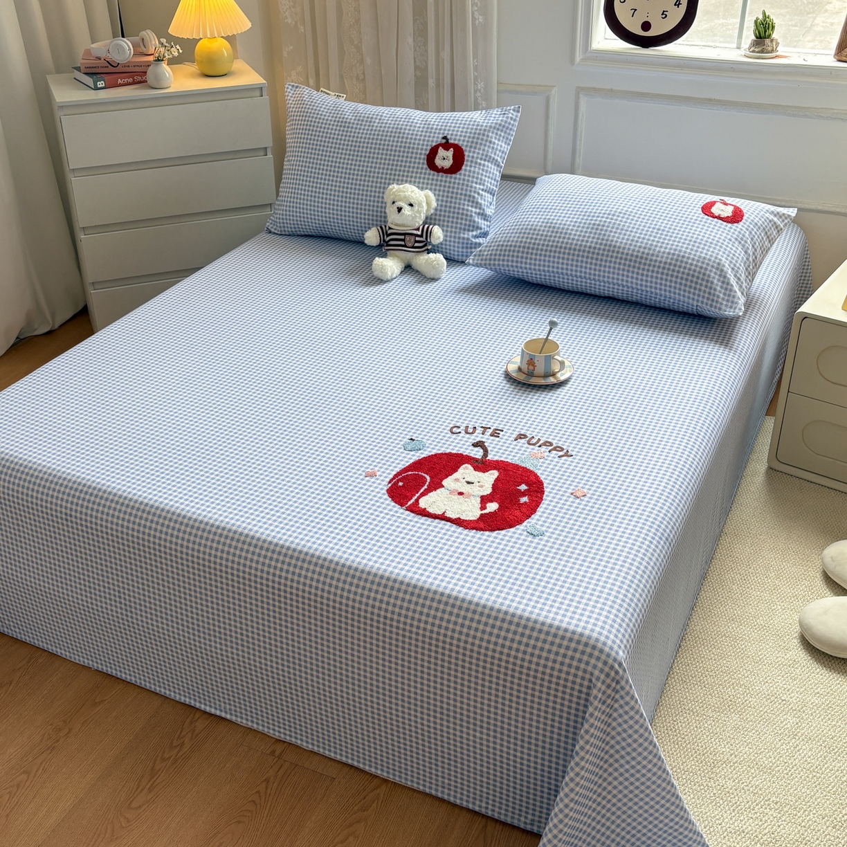 91家纺网 家纺一手货源 找家纺 居眠 2026新款全棉磨毛毛巾绣床单 沐川-床单