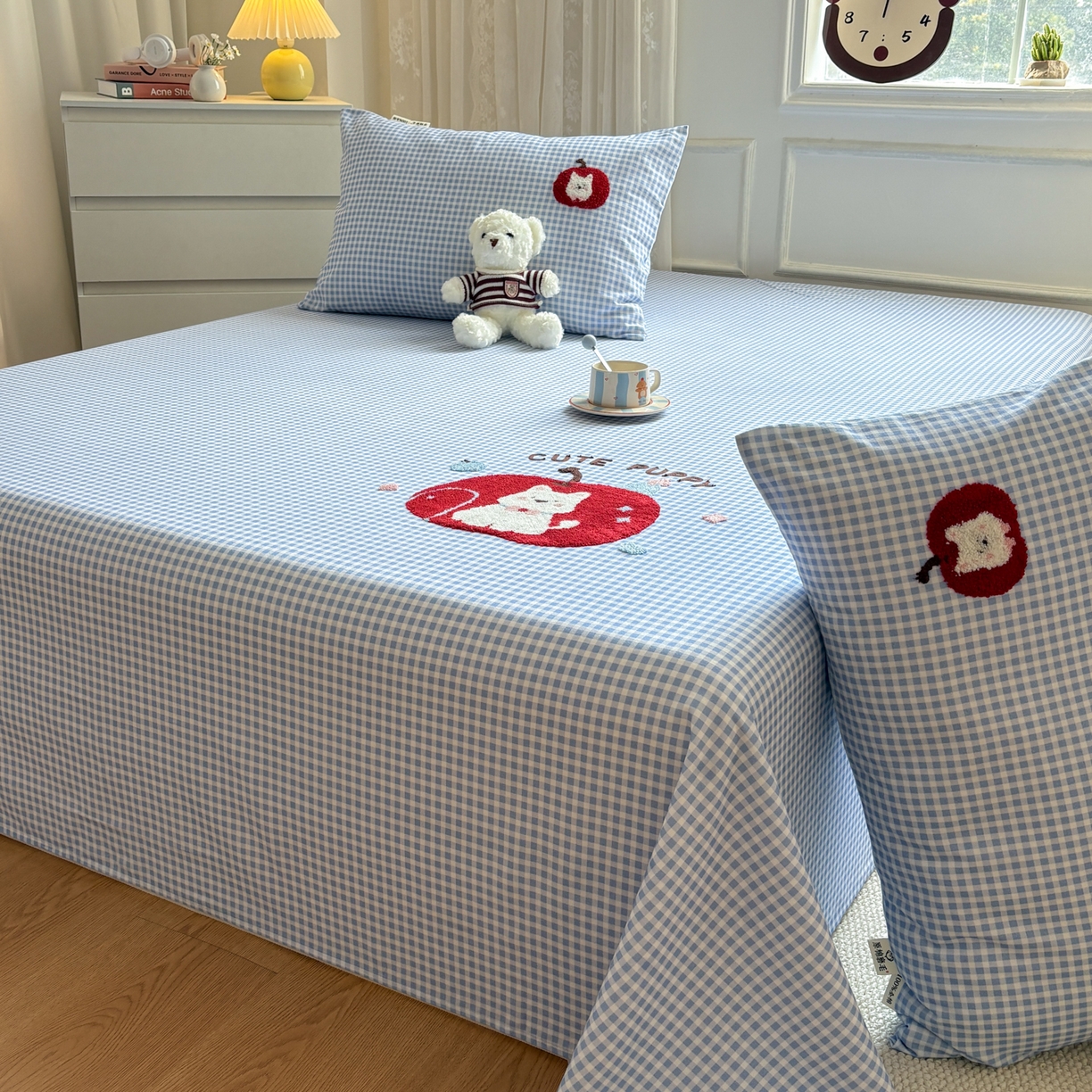 91家纺网 家纺一手货源 找家纺 居眠 2026新款全棉磨毛毛巾绣床单 沐川-床单