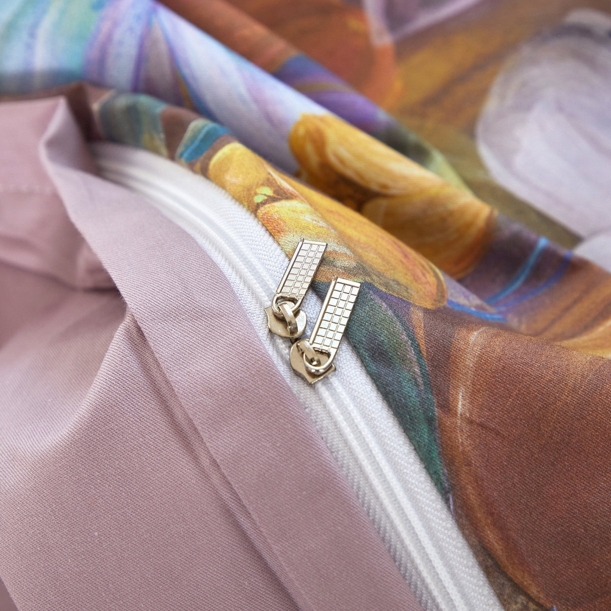 91家纺网 家纺一手货源 找家纺 启航家居 2026新款全棉铂金棉数码印花四件套 塞纳舞曲紫