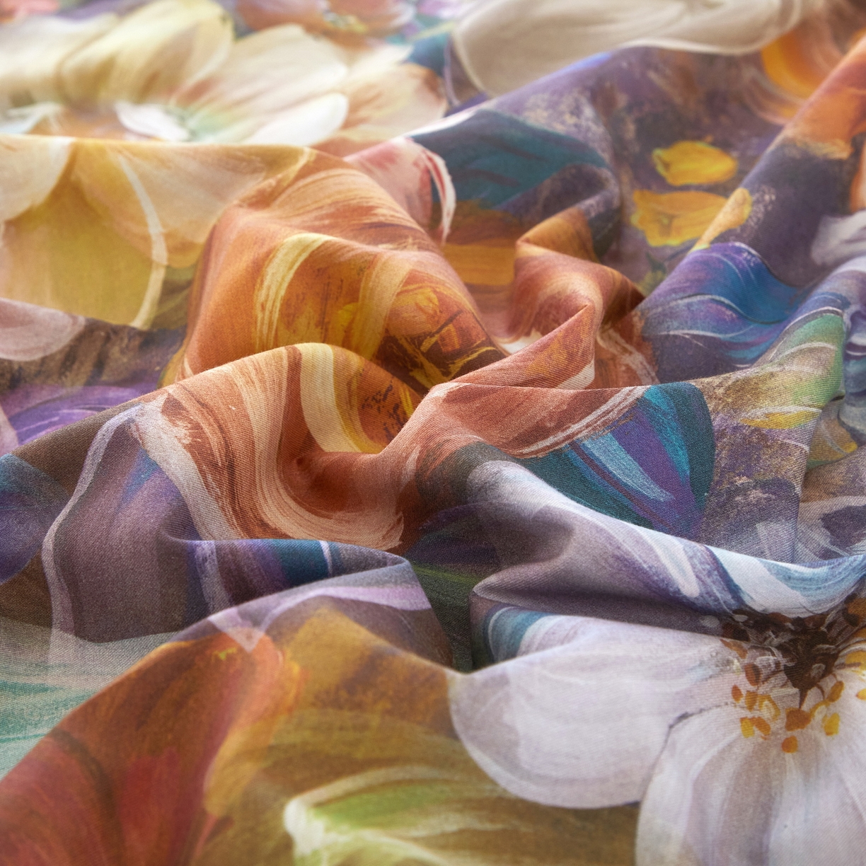 91家纺网 家纺一手货源 找家纺 启航家居 2026新款全棉铂金棉数码印花四件套 塞纳舞曲紫