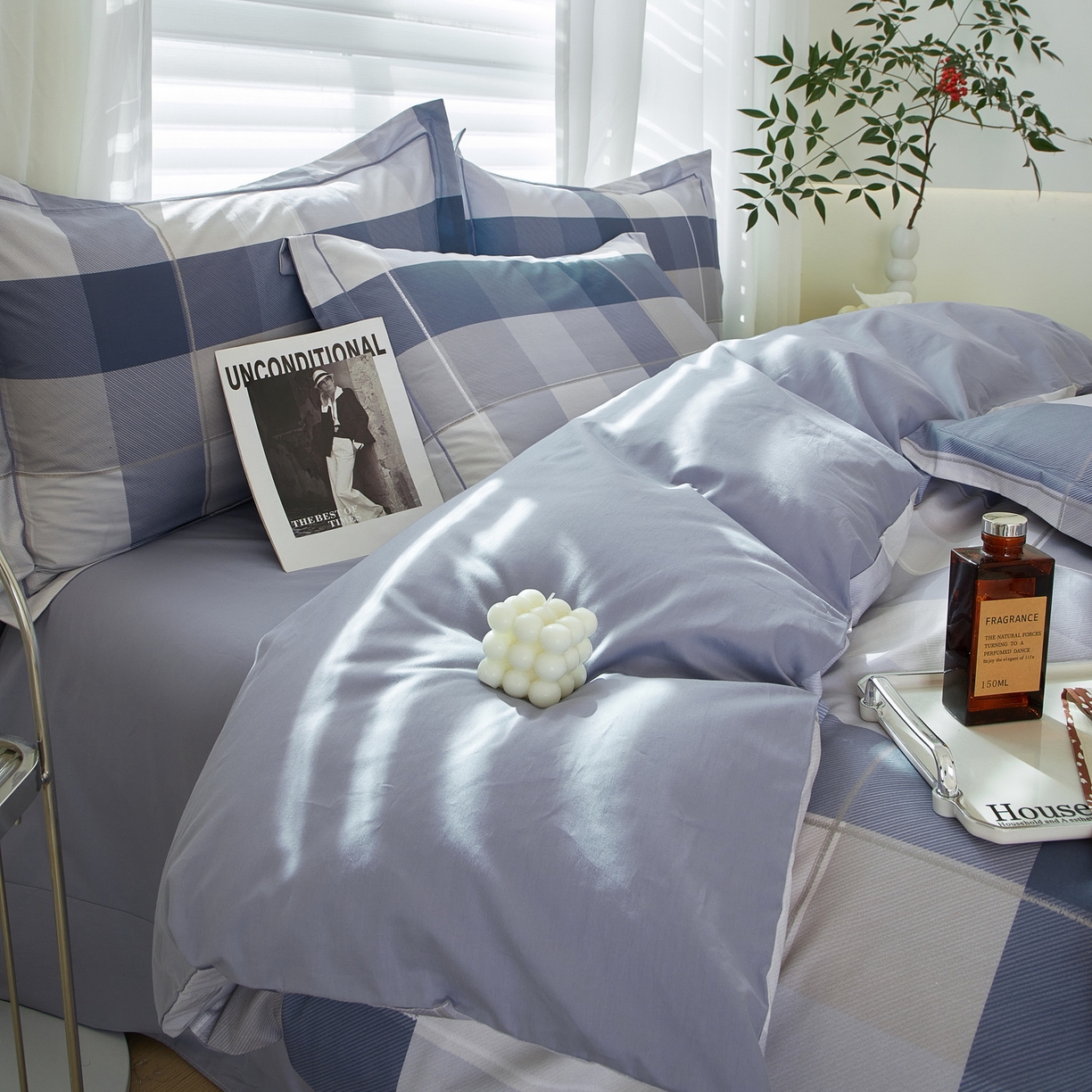 91家纺网 家纺一手货源 找家纺 启航家居 2026新款全棉铂金棉数码印花四件套 时尚情怀兰