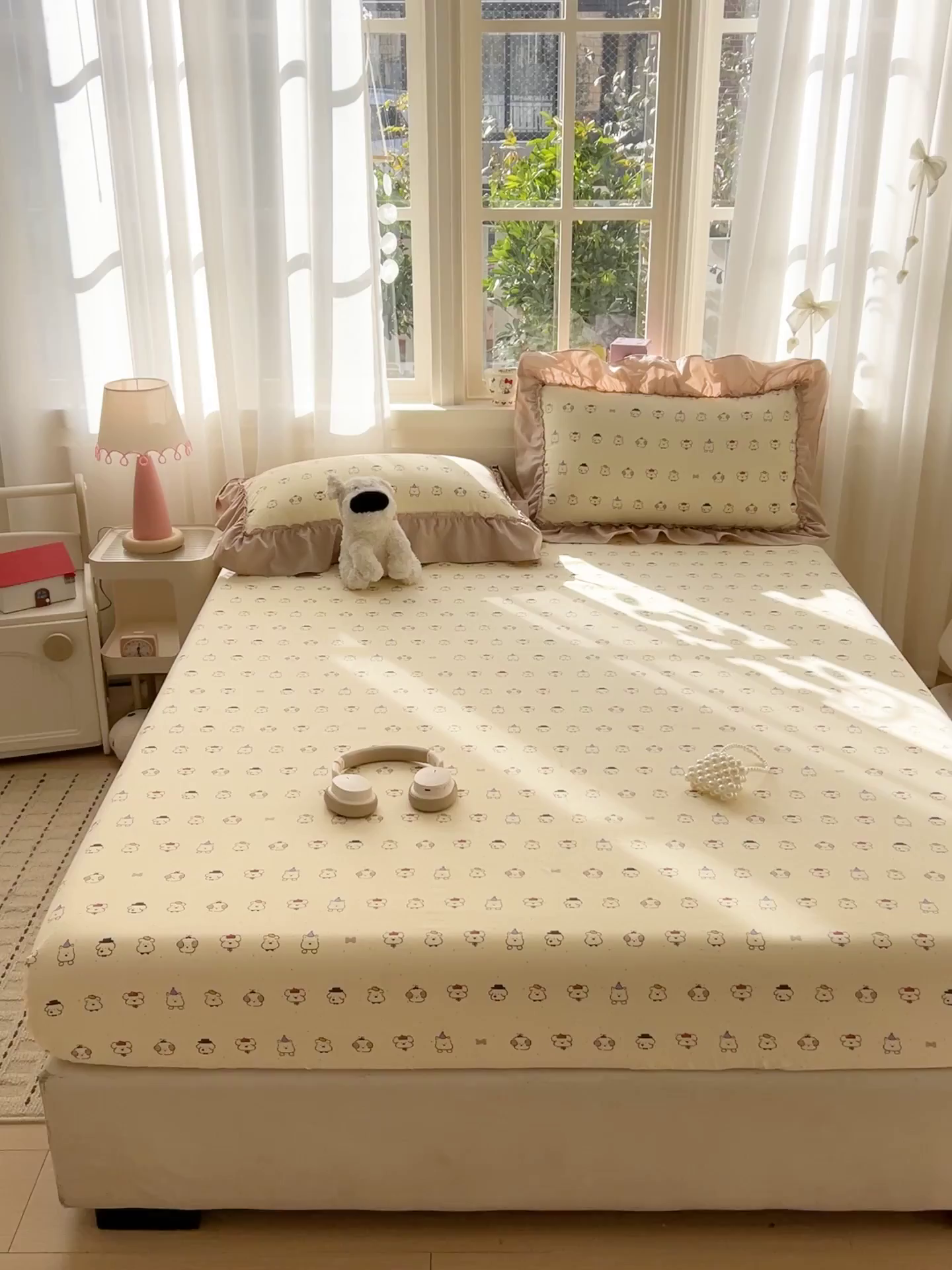 91家纺网 家纺一手货源 找家纺 富米莱（原臻工厂） 2026新款古法水洗仿棉床笠席梦思床罩杀床垫防滑罩床套罩床笠三件套 动物世界