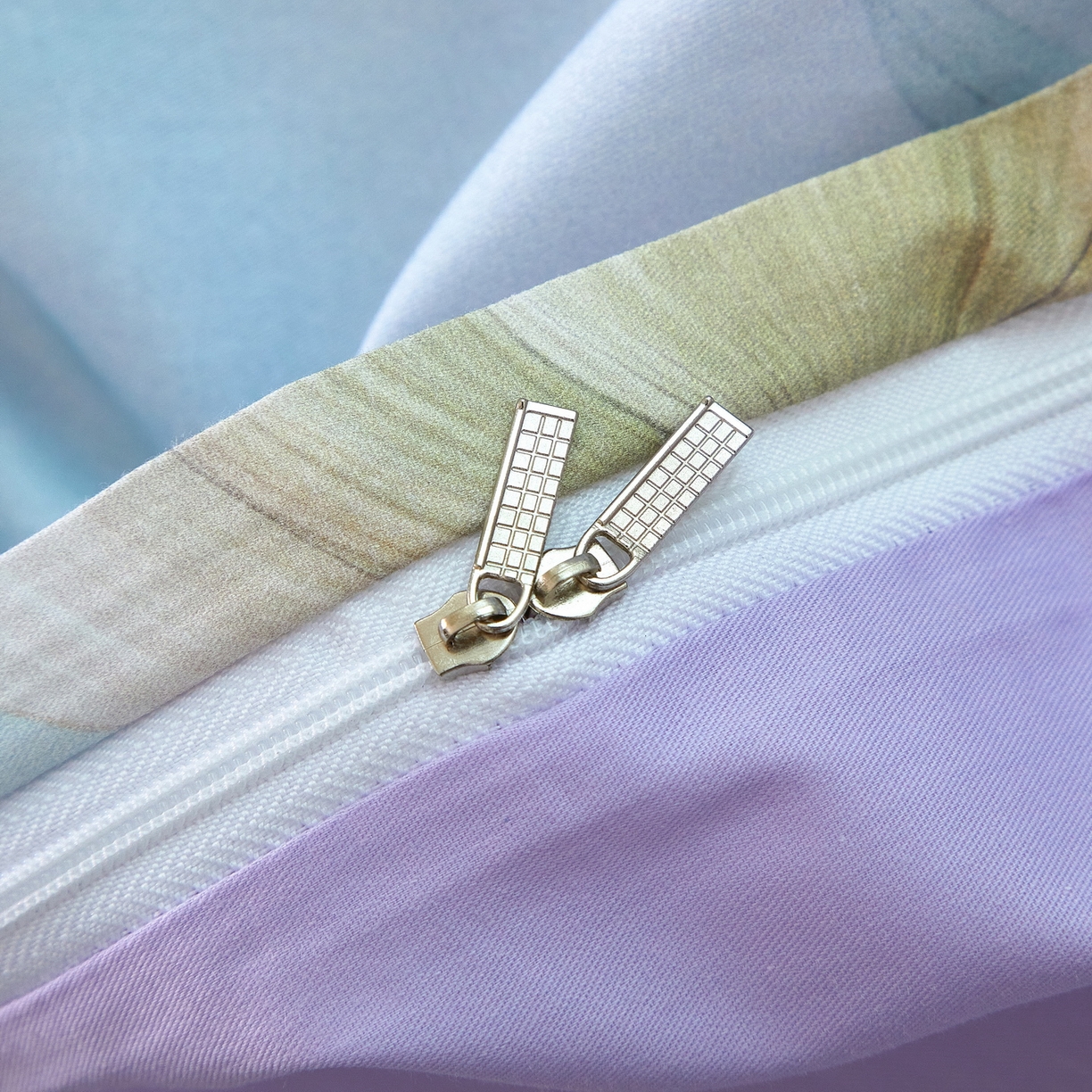 91家纺网 家纺一手货源 找家纺 启航家居 2026新款全棉铂金棉数码印花四件套 宛如初见兰