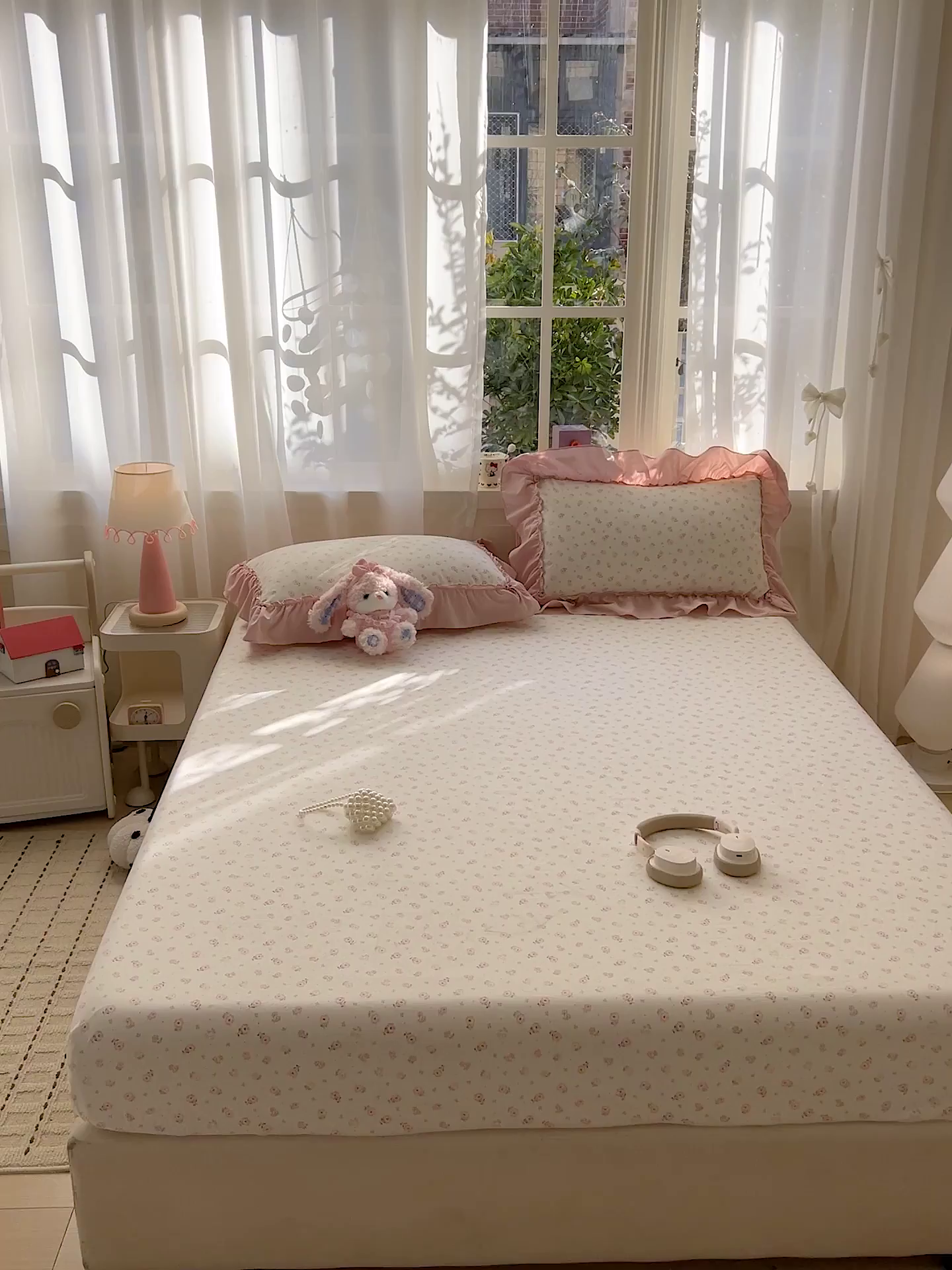 91家纺网 家纺一手货源 找家纺 富米莱（原臻工厂） 2026新款古法水洗仿棉床笠席梦思床罩杀床垫防滑罩床套罩床笠三件套 悠悠花香