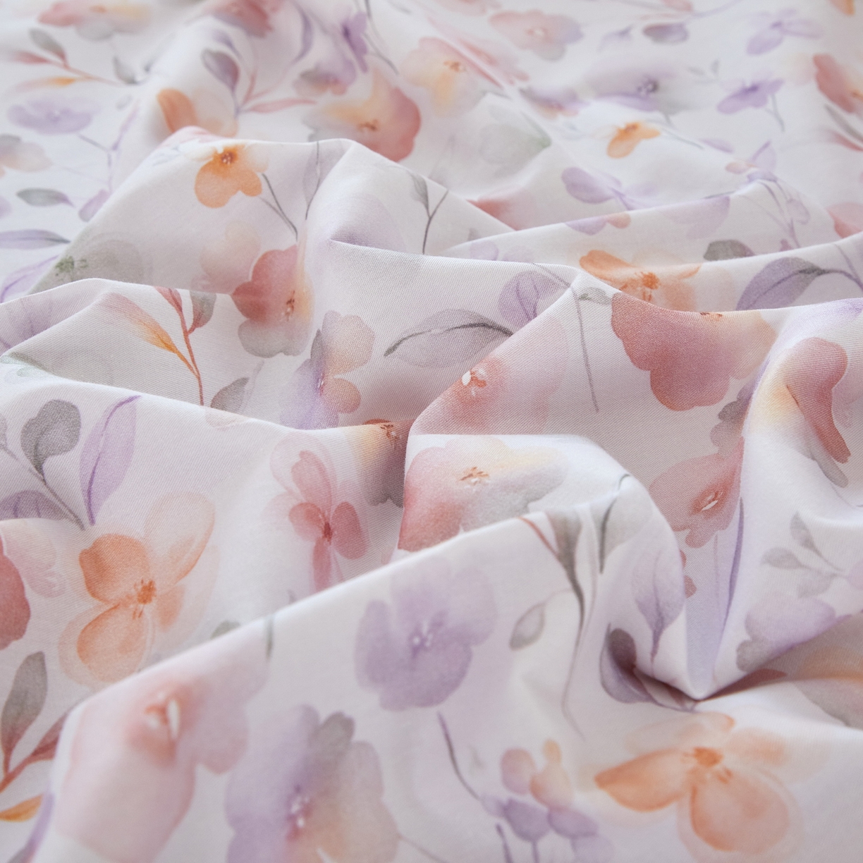 91家纺网 家纺一手货源 找家纺 启航家居 2026新款全棉铂金棉数码印花四件套 洵美粉