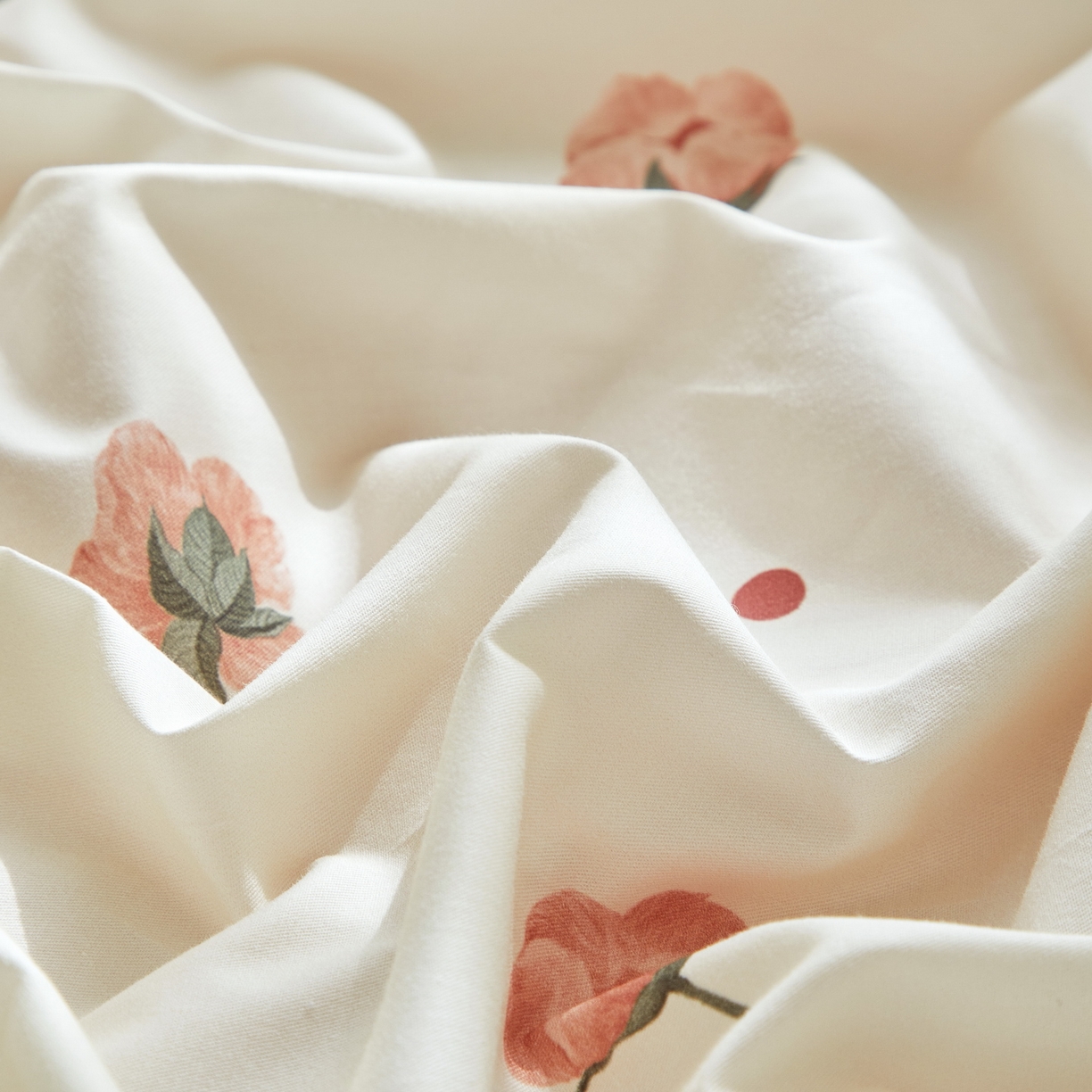 91家纺网 家纺一手货源 找家纺 启航家居 2026新款全棉铂金棉数码印花四件套 知否粉