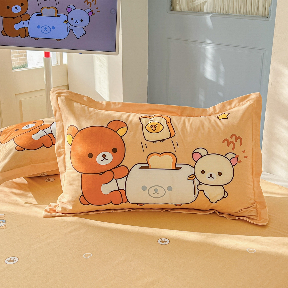 91家纺网 家纺一手货源 找家纺 浩诚 2026新款全棉卡通四件套第4批（陆续更新） 美食小熊