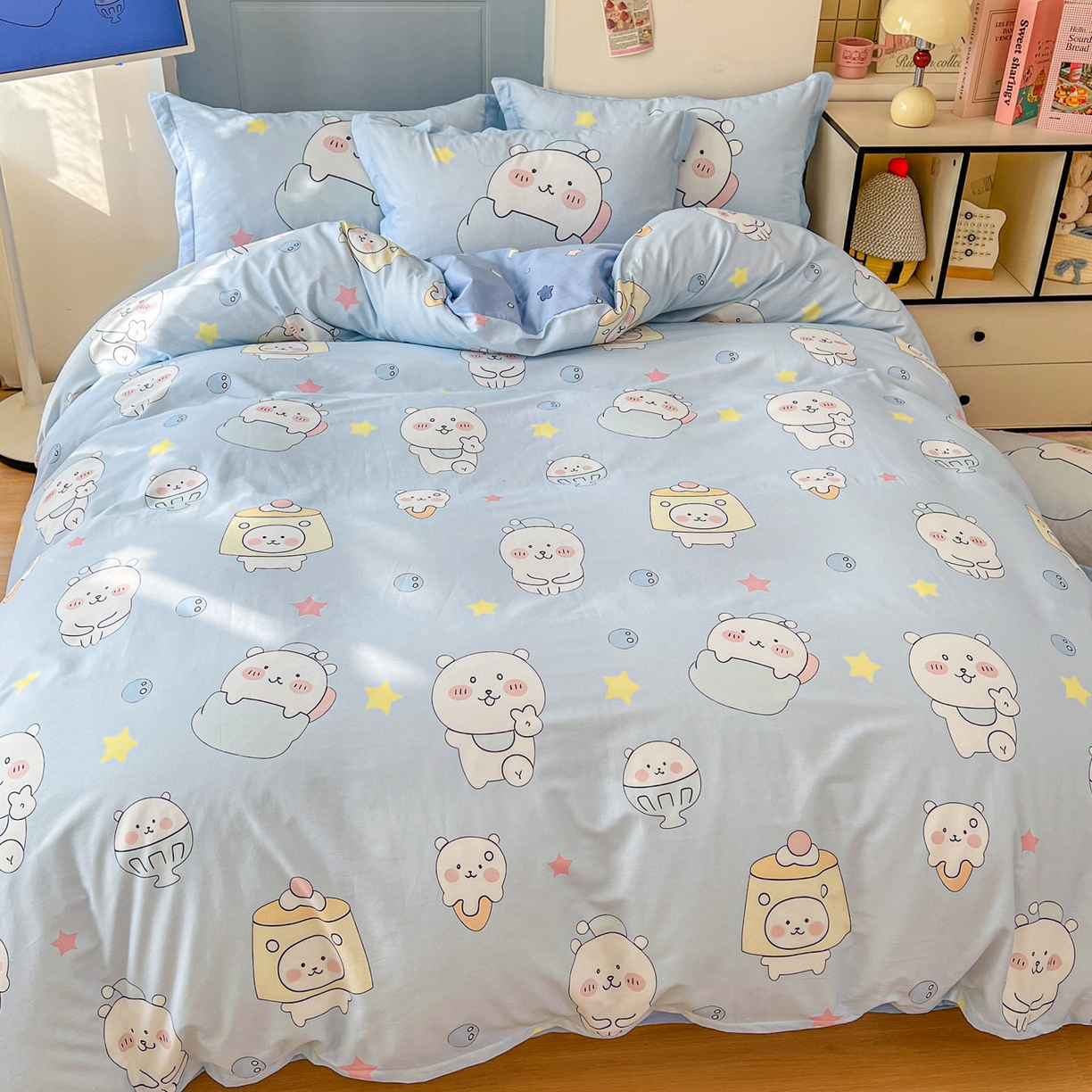 91家纺网 家纺一手货源 找家纺 浩诚 2026新款全棉卡通四件套第4批（陆续更新） 欢乐小熊