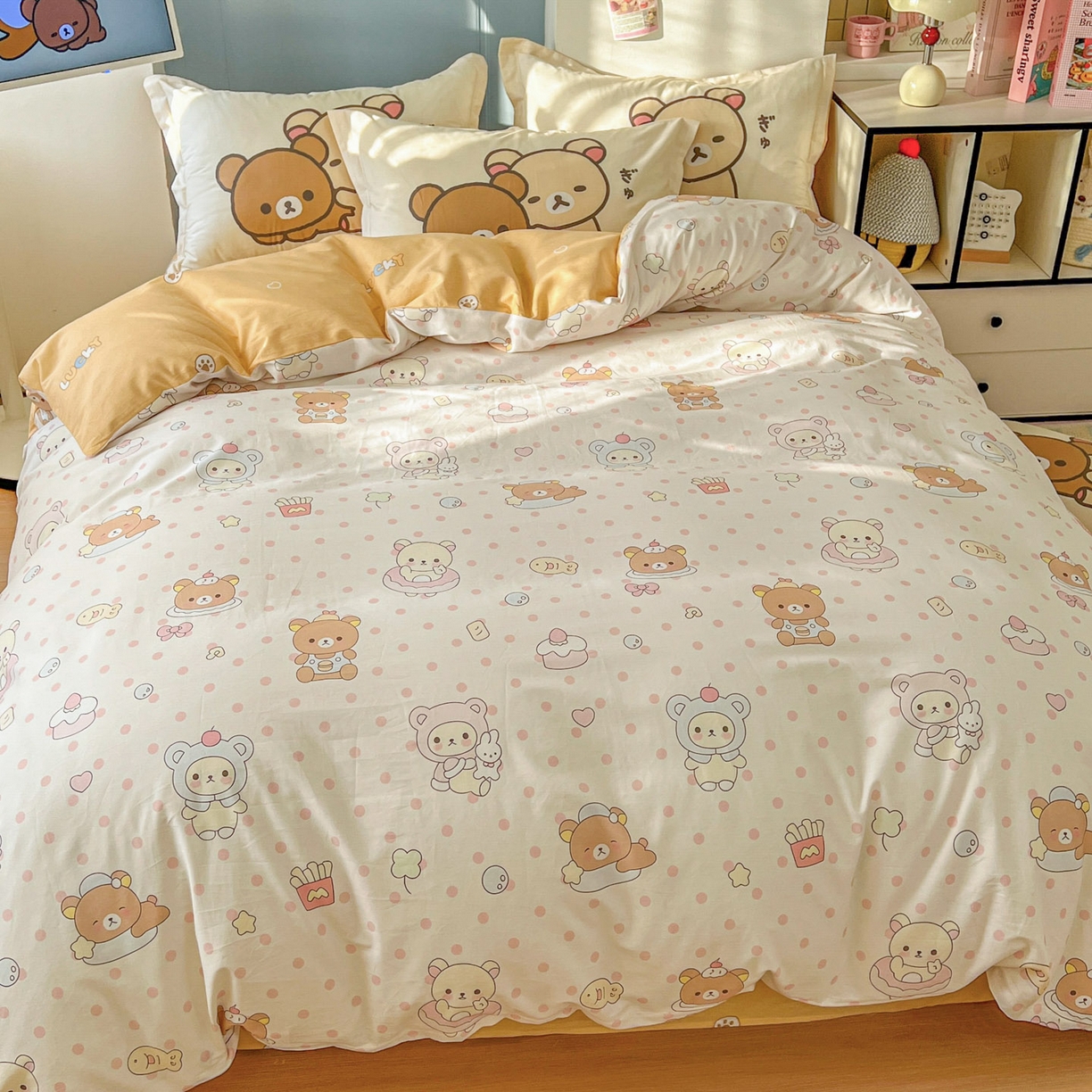 91家纺网 家纺一手货源 找家纺 浩诚 2026新款全棉卡通四件套第4批（陆续更新） 快乐小熊