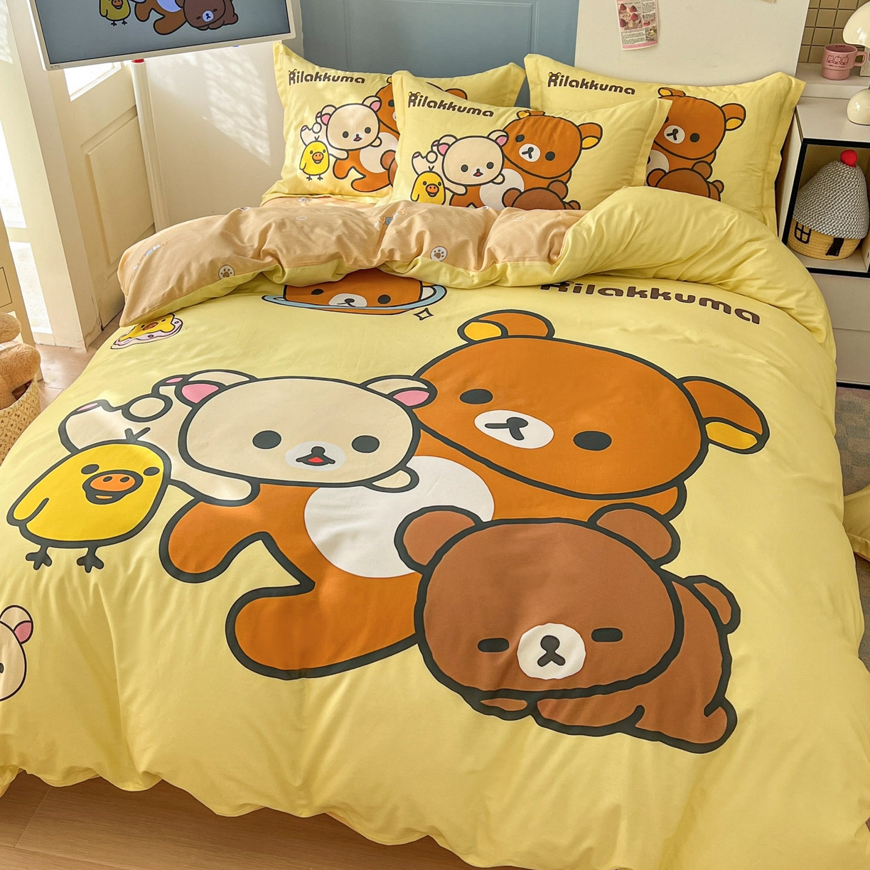 91家纺网 家纺一手货源 找家纺 浩诚 2026新款全棉卡通四件套第4批（陆续更新） 开心小熊