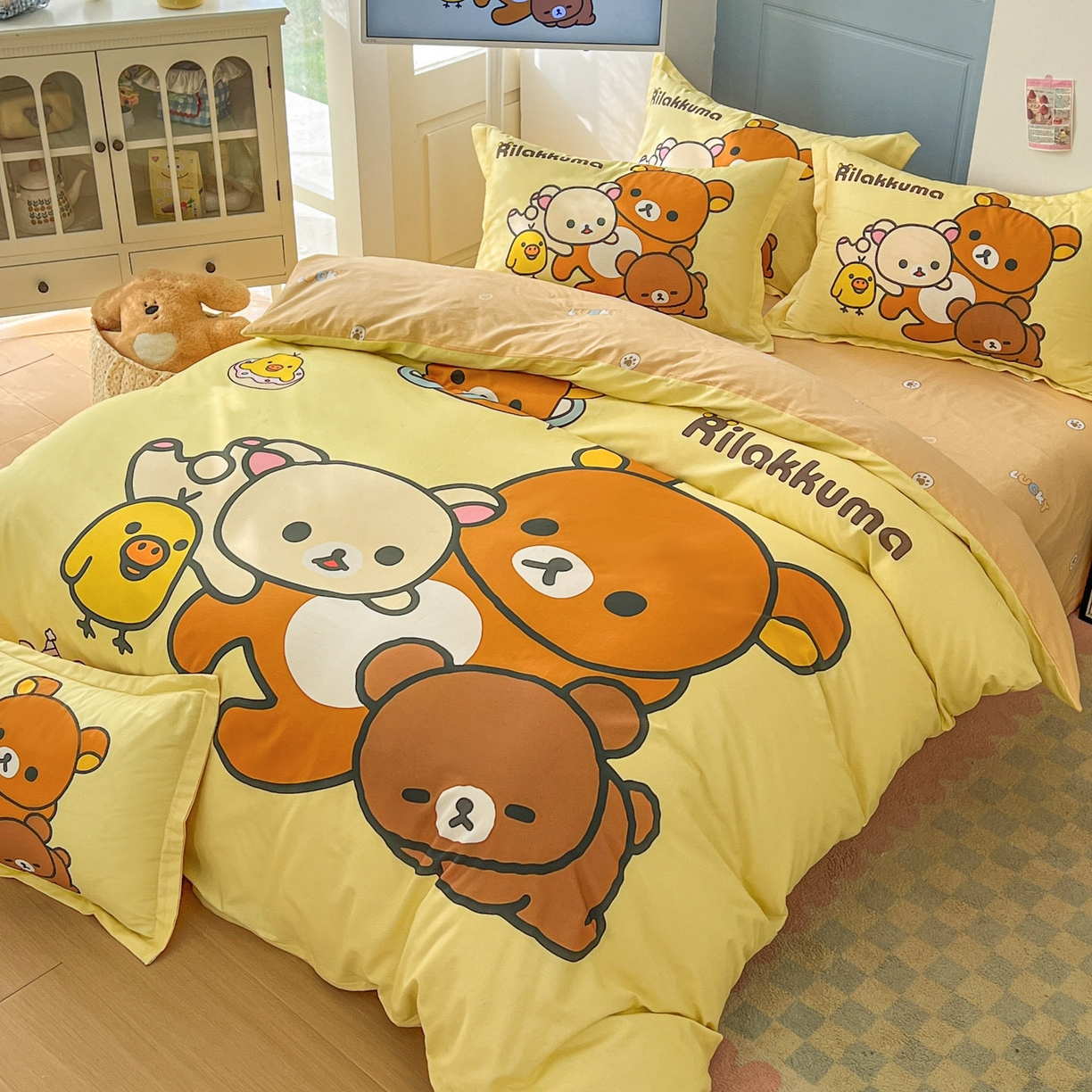 91家纺网 家纺一手货源 找家纺 浩诚 2026新款全棉卡通四件套第4批（陆续更新） 开心小熊