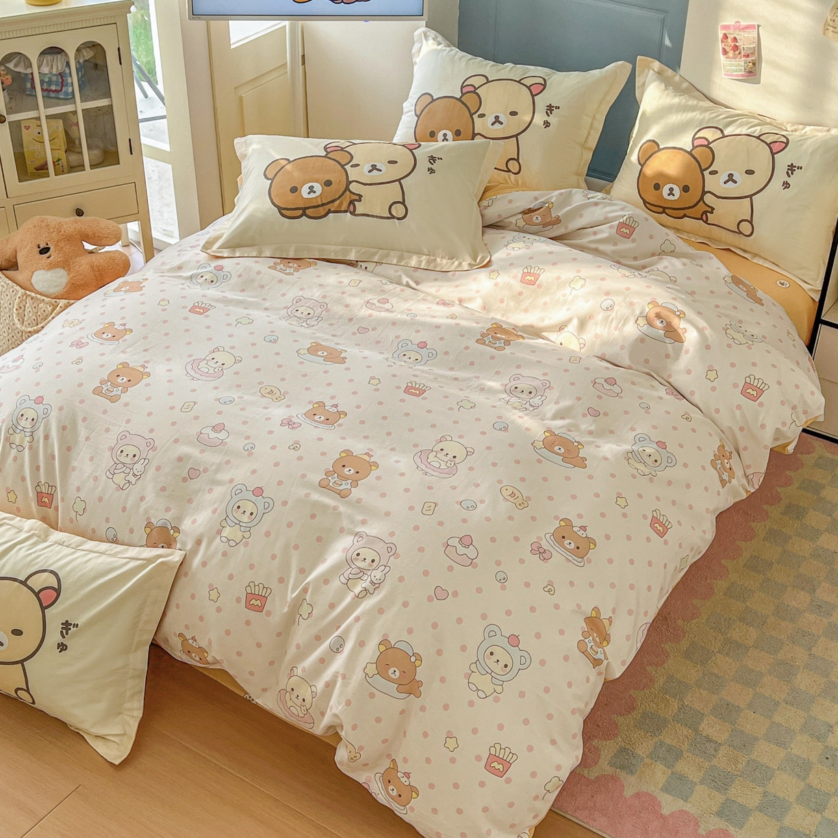 91家纺网 家纺一手货源 找家纺 浩诚 2026新款全棉卡通四件套第4批（陆续更新） 快乐小熊