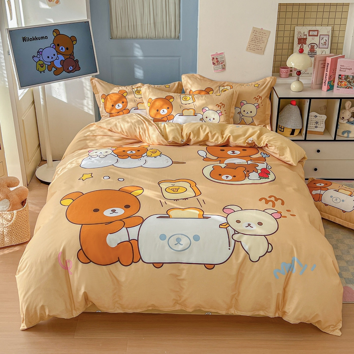 浩诚 2026新款全棉卡通四件套第4批（陆续更新） 美食小熊