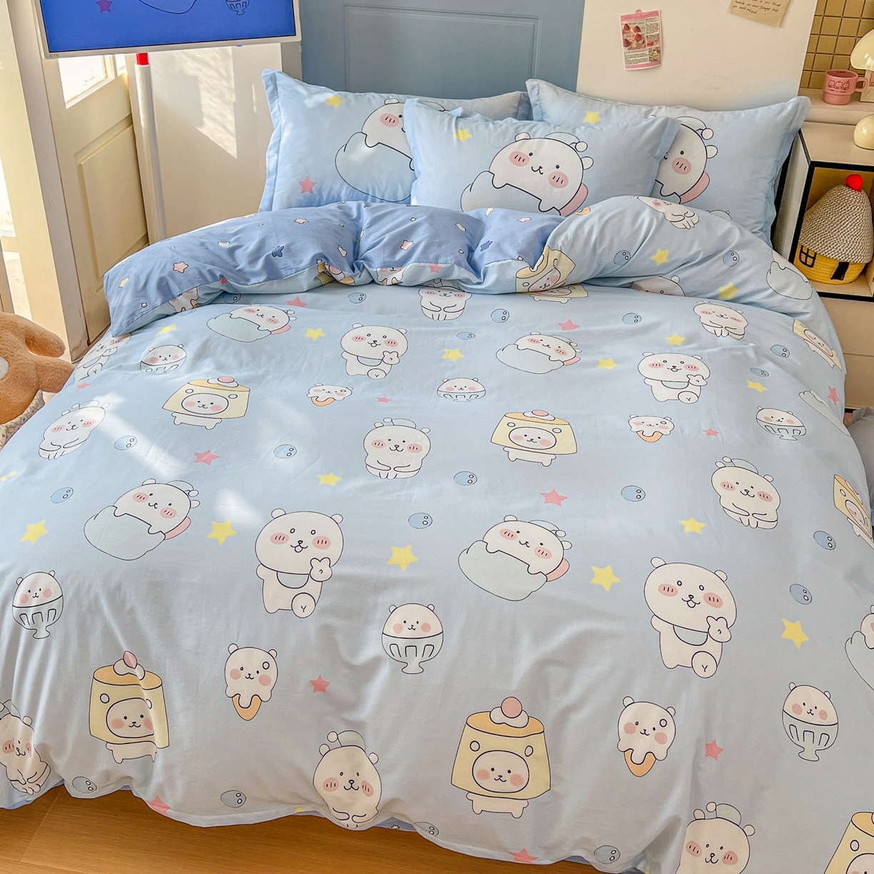 91家纺网 家纺一手货源 找家纺 浩诚 2026新款全棉卡通四件套第4批（陆续更新） 欢乐小熊