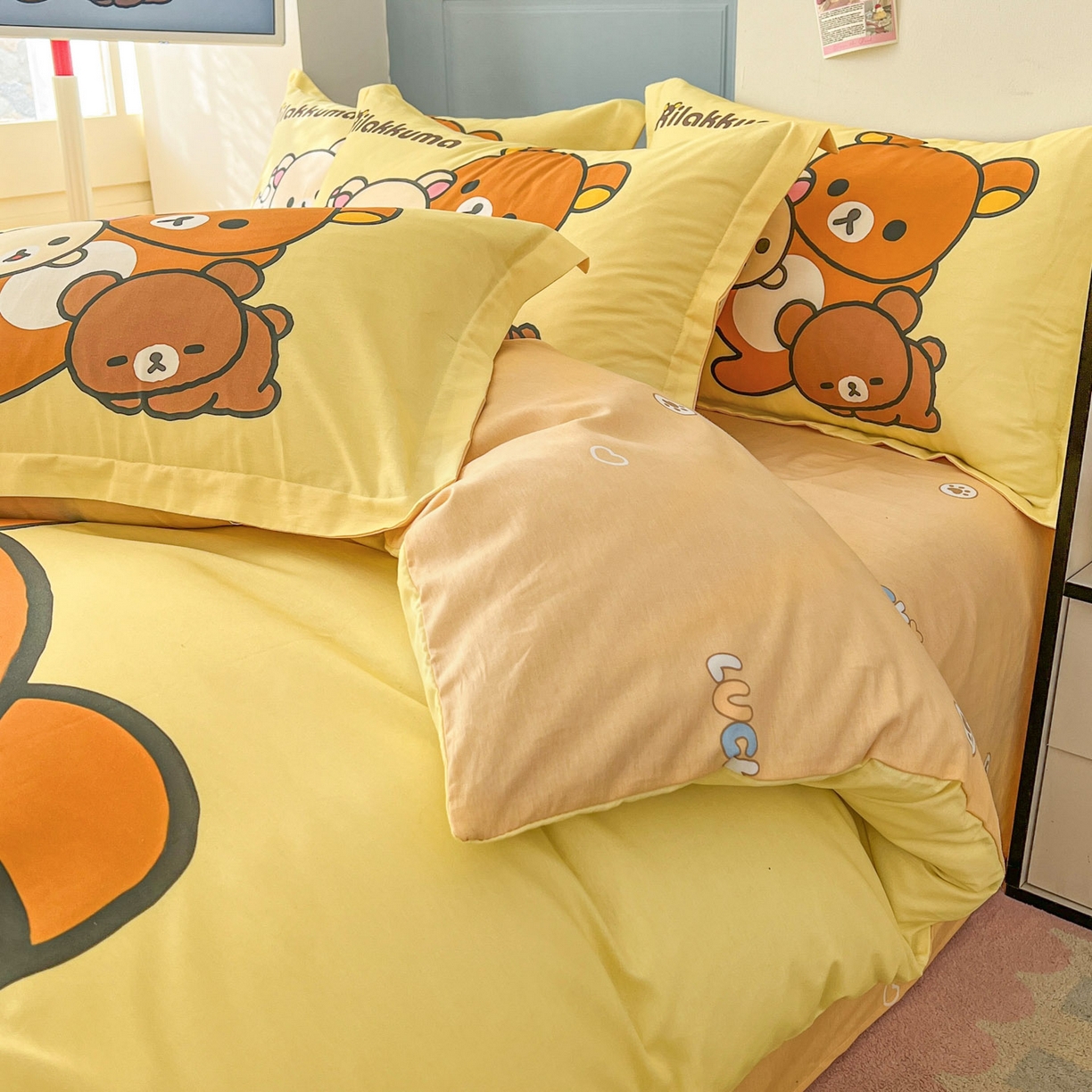91家纺网 家纺一手货源 找家纺 浩诚 2026新款全棉卡通四件套第4批（陆续更新） 开心小熊
