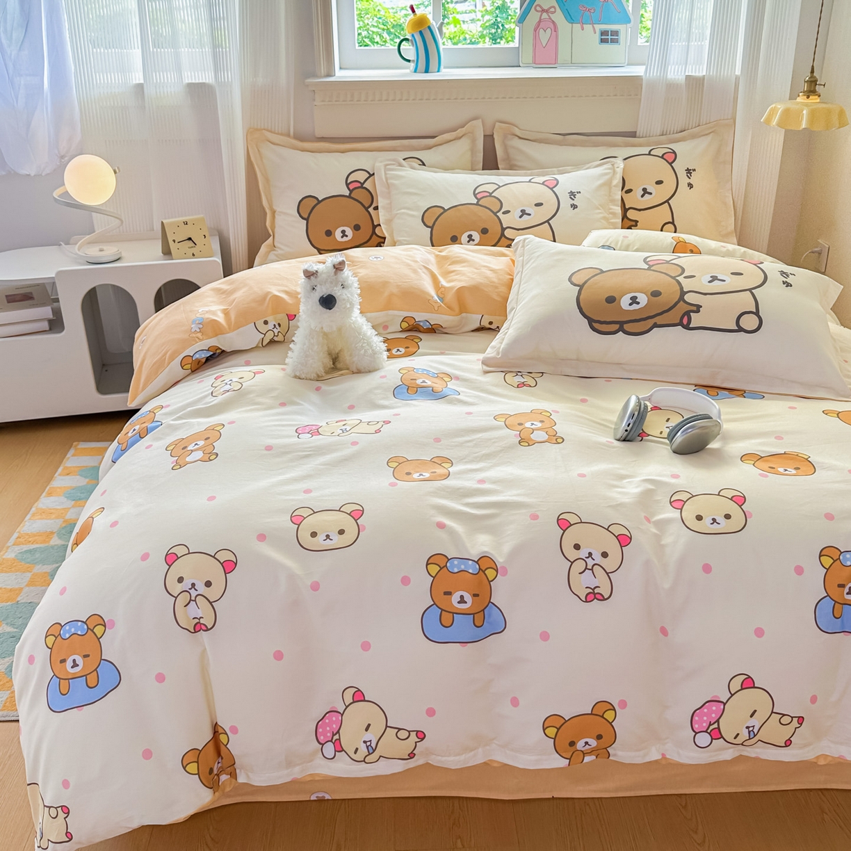 91家纺网 家纺一手货源 找家纺 浩诚 2026新款全棉卡通四件套第4批（陆续更新） 轻松小熊