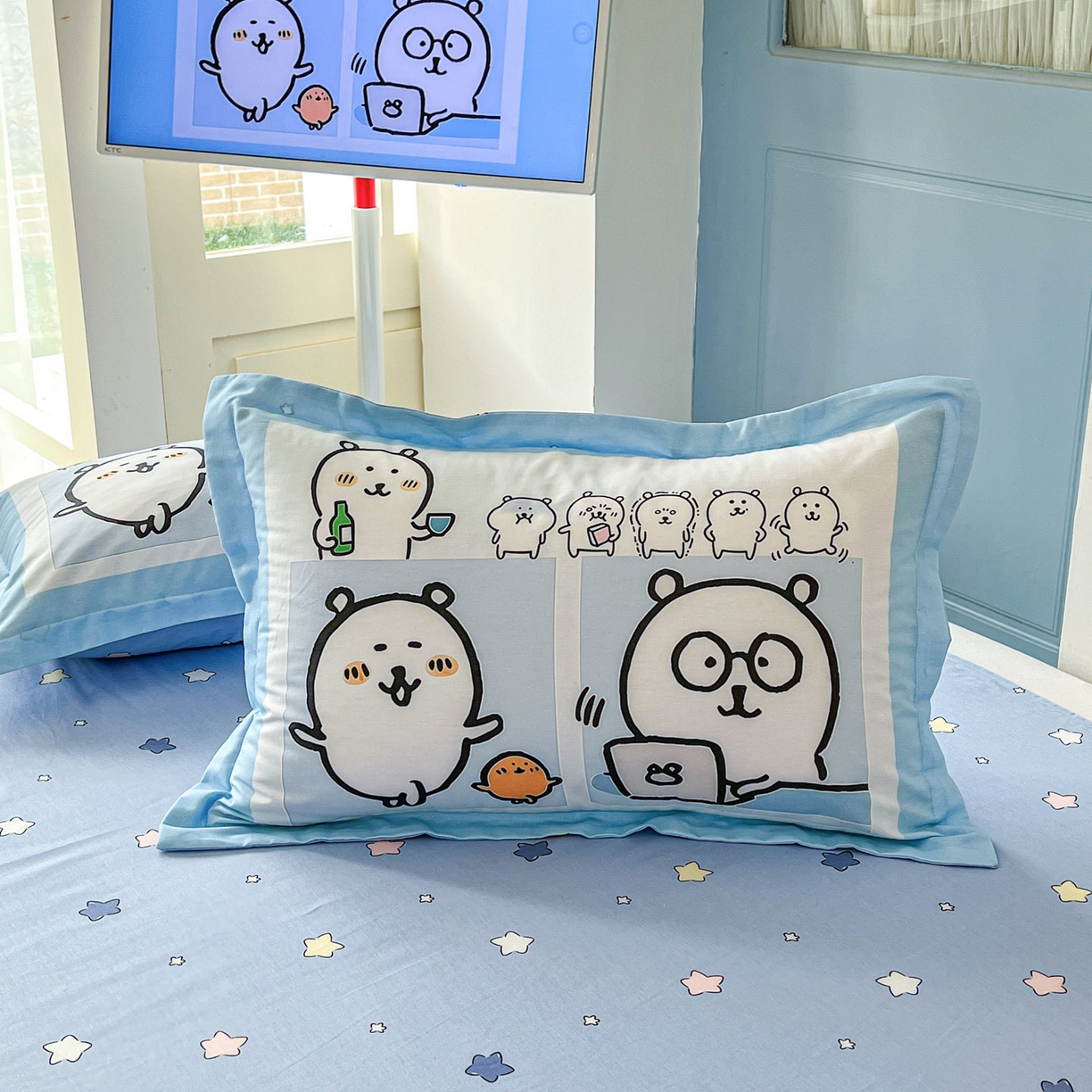 91家纺网 家纺一手货源 找家纺 浩诚 2026新款全棉卡通四件套第4批（陆续更新） 自嗨小熊