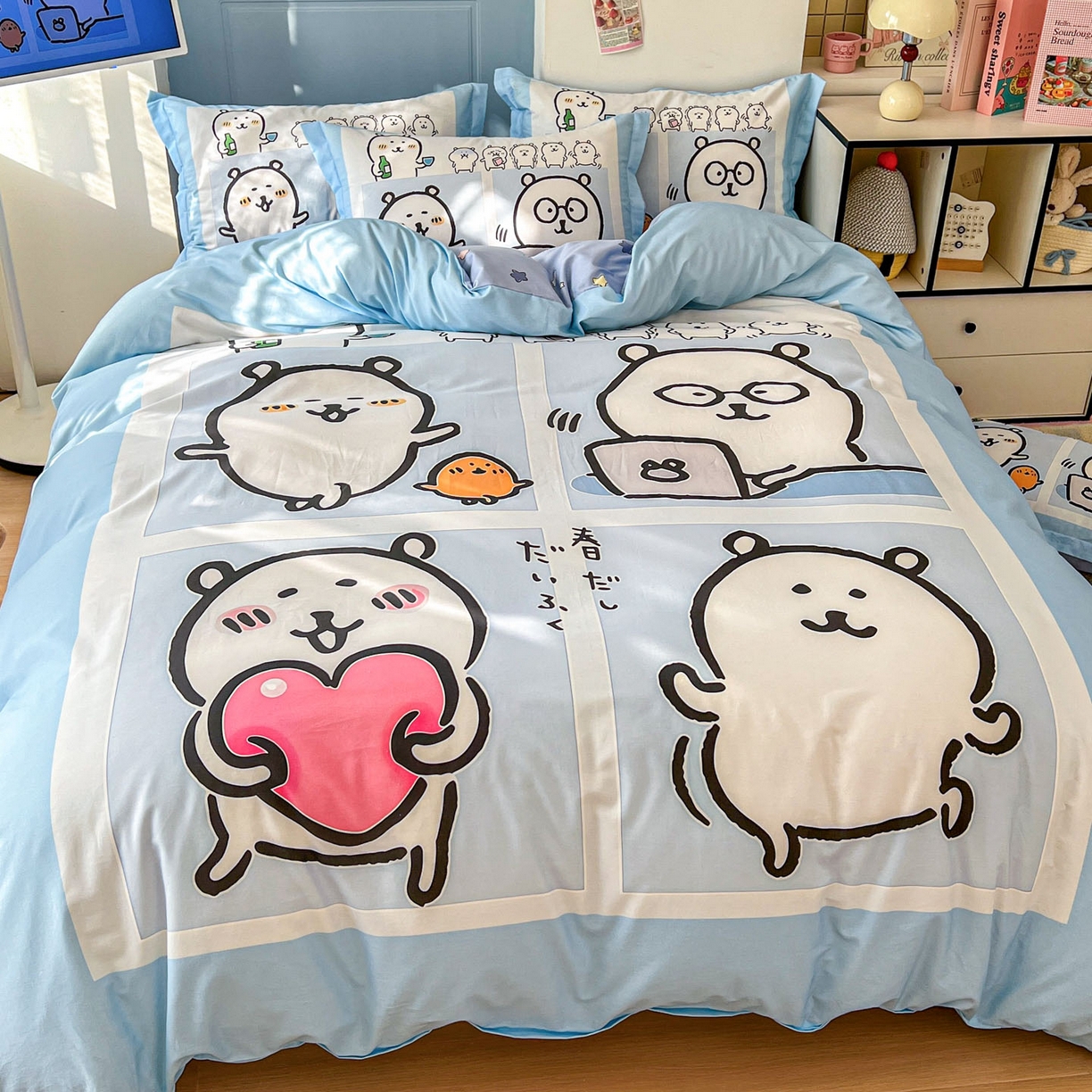 91家纺网 家纺一手货源 找家纺 浩诚 2026新款全棉卡通四件套第4批（陆续更新） 自嗨小熊