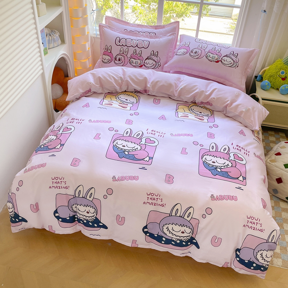 91家纺网 家纺一手货源 找家纺 浩诚 2026新款全棉卡通四件套第4批（陆续更新） 布布家族