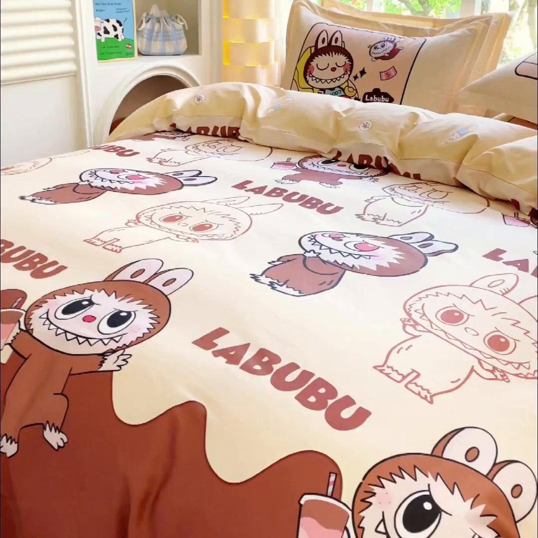 91家纺网 家纺一手货源 找家纺 浩诚 2026新款全棉卡通四件套第4批（陆续更新） 开心布布