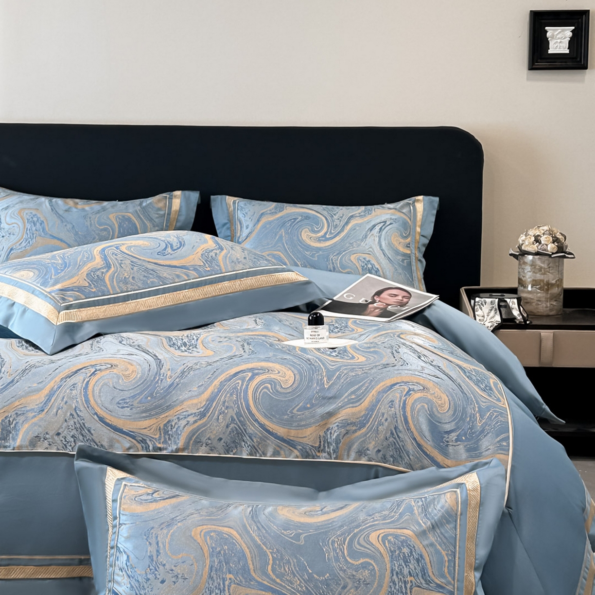 91家纺网 家纺一手货源 找家纺 （总）博纳家纺 2026春夏新款全棉纯棉高精密色织提花绣花四件套-炫彩年华