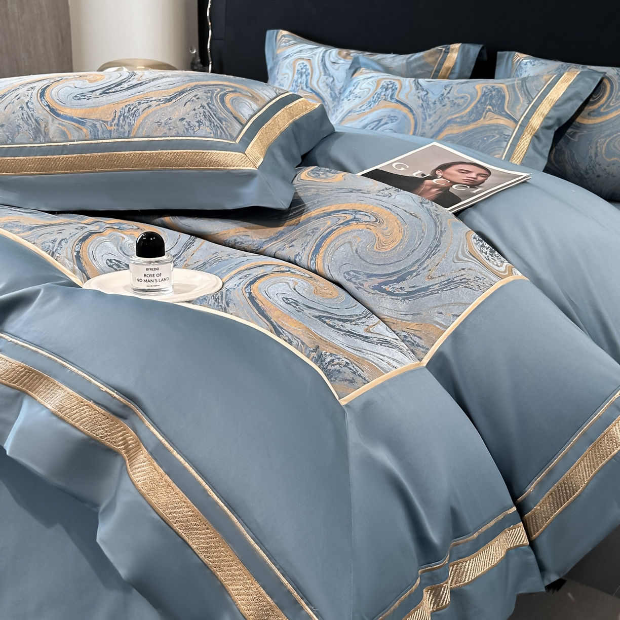 91家纺网 家纺一手货源 找家纺 （总）博纳家纺 2026春夏新款全棉纯棉高精密色织提花绣花四件套-炫彩年华