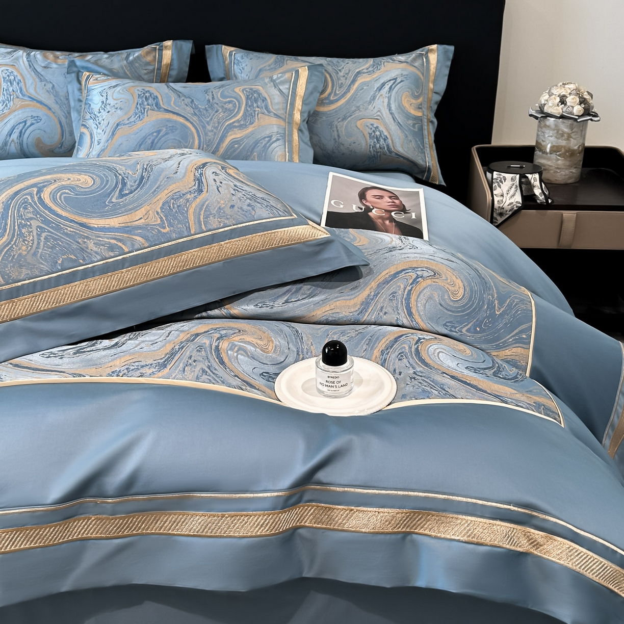 91家纺网 家纺一手货源 找家纺 （总）博纳家纺 2026春夏新款全棉纯棉高精密色织提花绣花四件套-炫彩年华