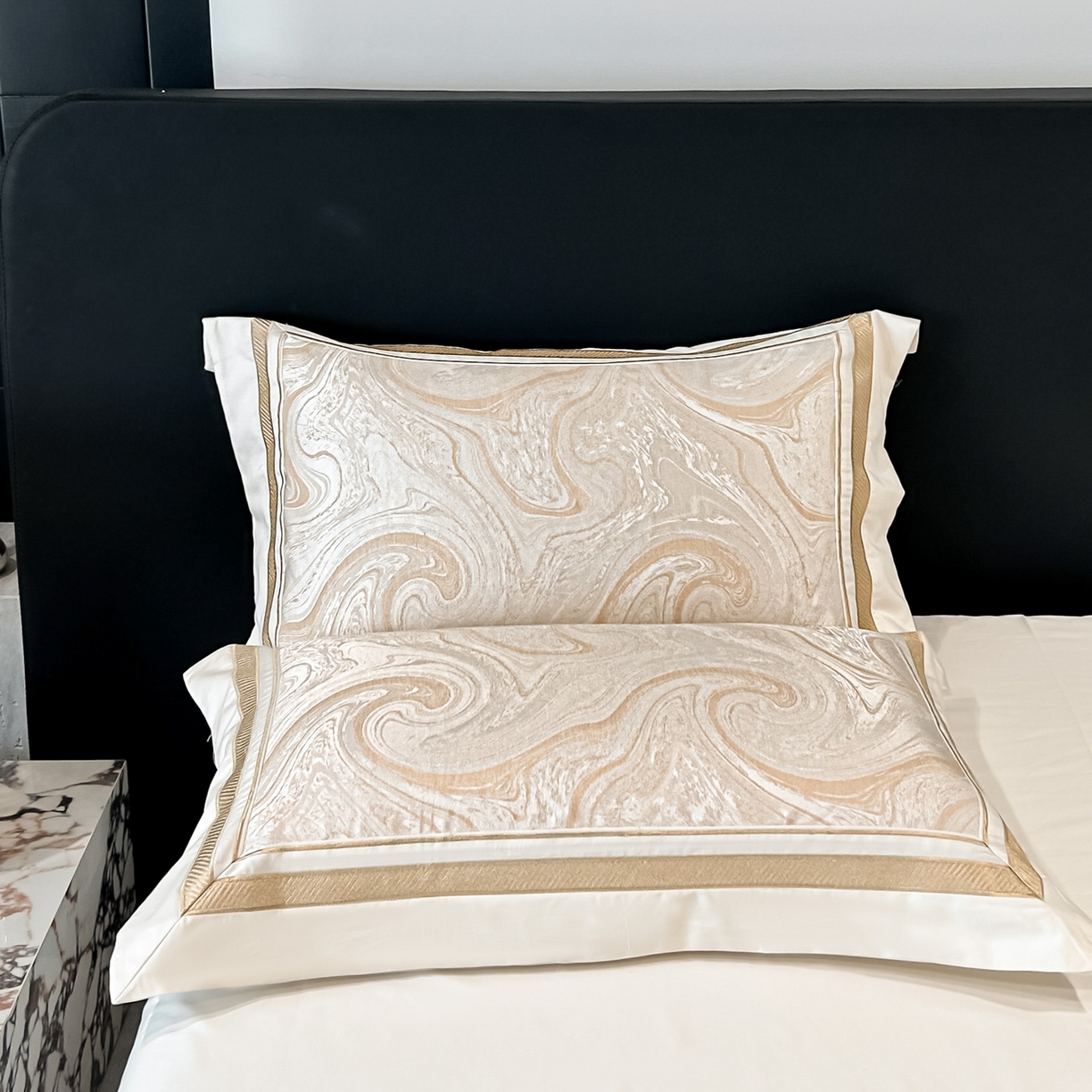 91家纺网 家纺一手货源 找家纺 博纳家纺 2026春夏新款全棉纯棉高精密色织提花绣花四件套-炫彩年华 炫彩年华-象牙白