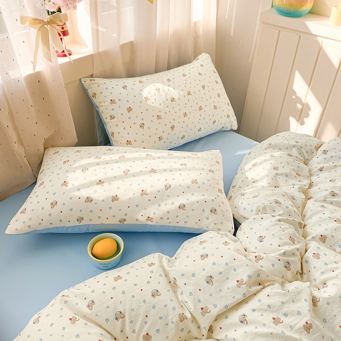 91家纺网 家纺一手货源 找家纺 （总）卢赛尔 2026新款古法水洗仿棉云感棉学生三件套四件套