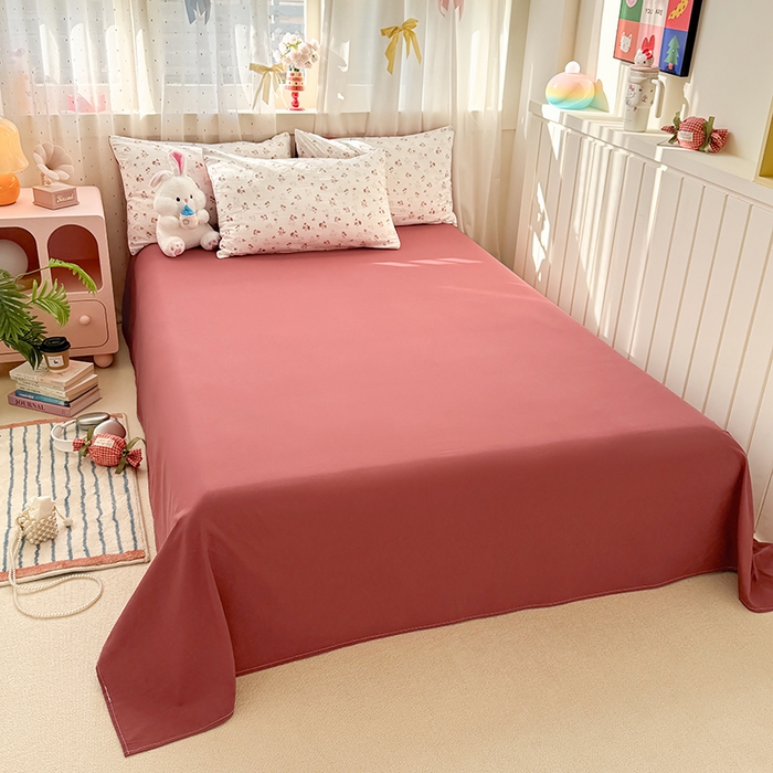 91家纺网 家纺一手货源 找家纺 卢赛尔 2026新款古法水洗仿棉云感棉学生三件套四件套 花漾