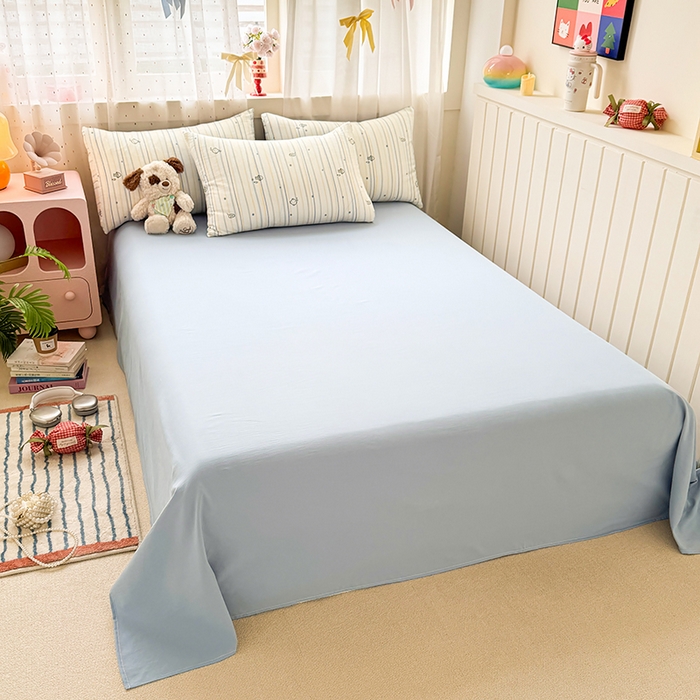 91家纺网 家纺一手货源 找家纺 卢赛尔 2026新款古法水洗仿棉云感棉学生三件套四件套 幻想鱼