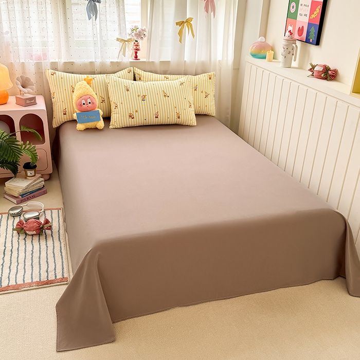 91家纺网 家纺一手货源 找家纺 卢赛尔 2026新款古法水洗仿棉云感棉学生三件套四件套 顽皮