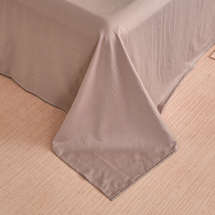 91家纺网 家纺一手货源 找家纺 卢赛尔 2026新款古法水洗仿棉云感棉学生三件套四件套 蔷薇-粉