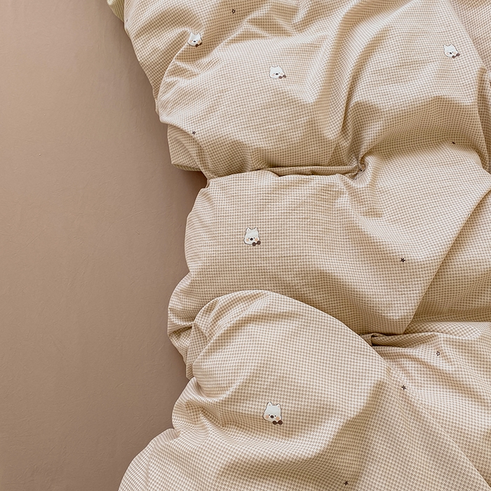 91家纺网 家纺一手货源 找家纺 卢赛尔 2026新款古法水洗仿棉云感棉学生三件套四件套 甜宠