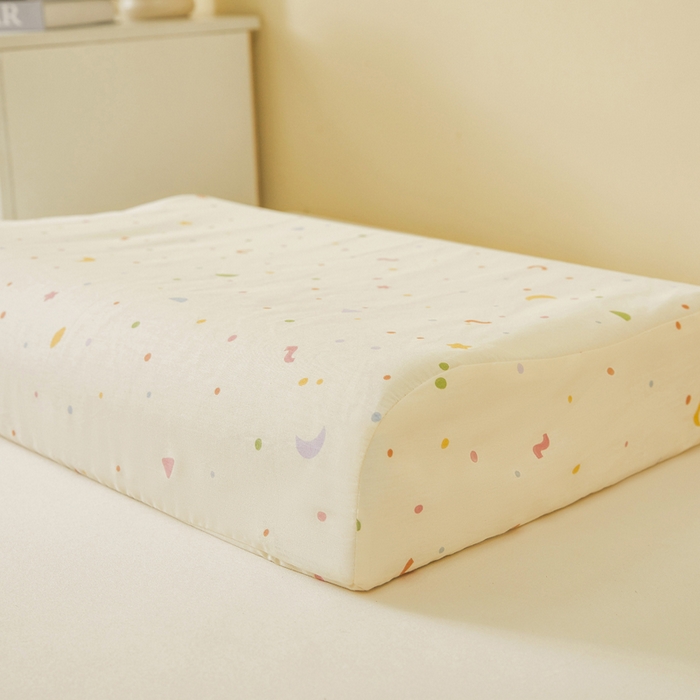 91家纺网 家纺一手货源 找家纺 （总）翎盈家纺 2026款ins风小清新卡通纯棉乳胶枕专用枕套全棉波浪形枕头套