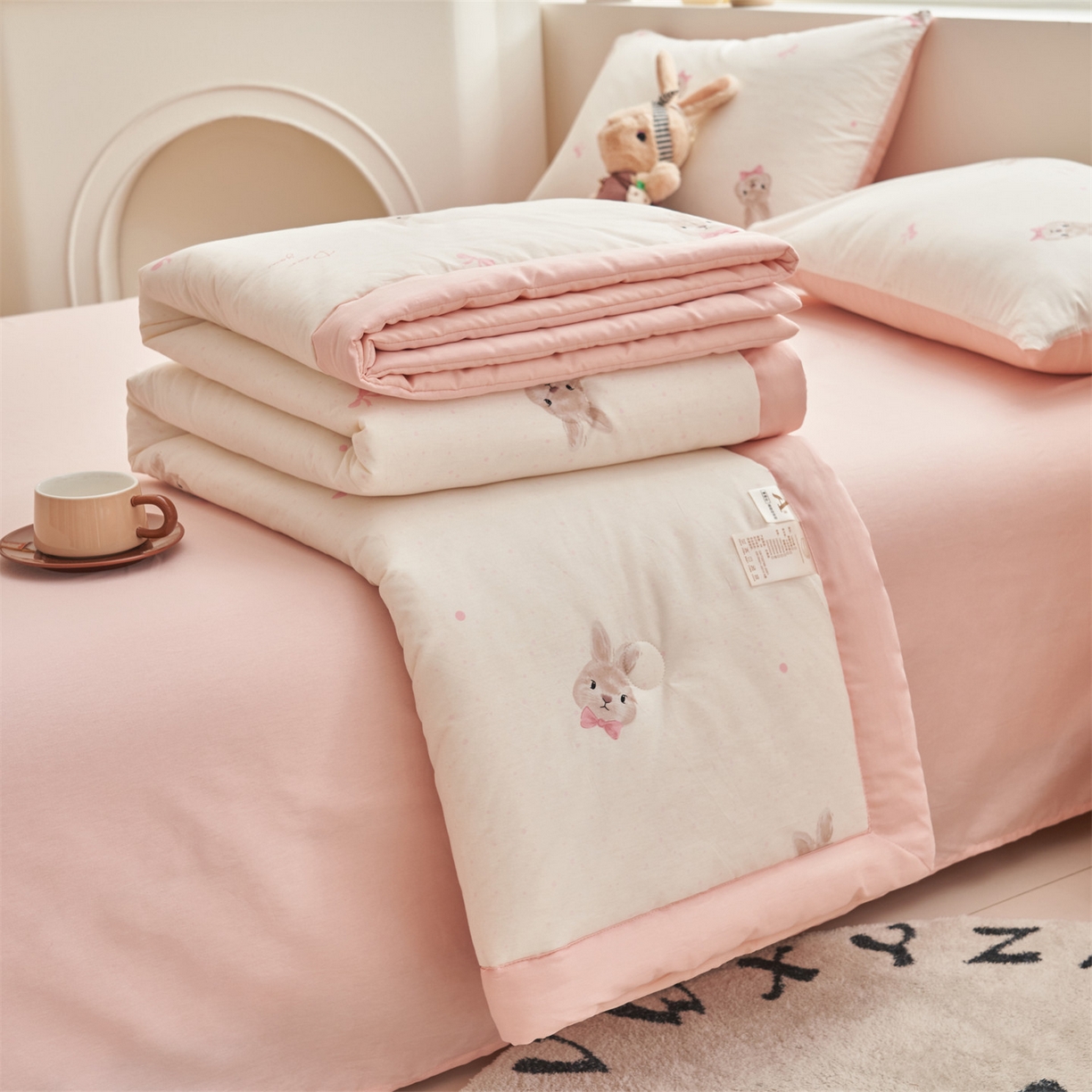 91家纺网 家纺一手货源 找家纺 （总）恒爱家纺 2026新款全棉纯棉12868印花夏被夏凉被空调被