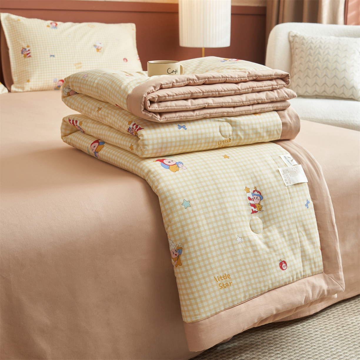 91家纺网 家纺一手货源 找家纺 （总）恒爱家纺 2026新款全棉纯棉12868印花夏被夏凉被空调被