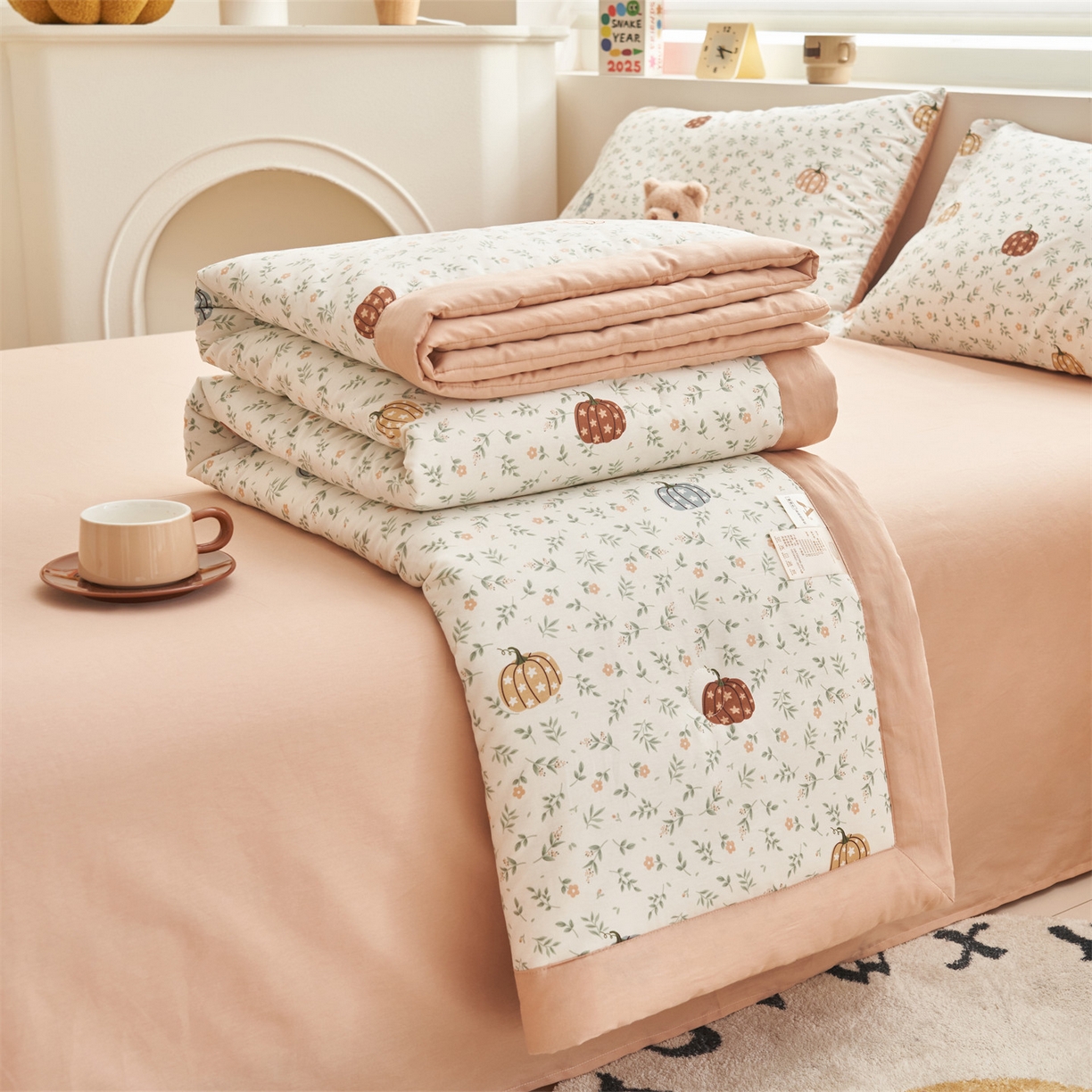 91家纺网 家纺一手货源 找家纺 （总）恒爱家纺 2026新款全棉纯棉12868印花夏被夏凉被空调被