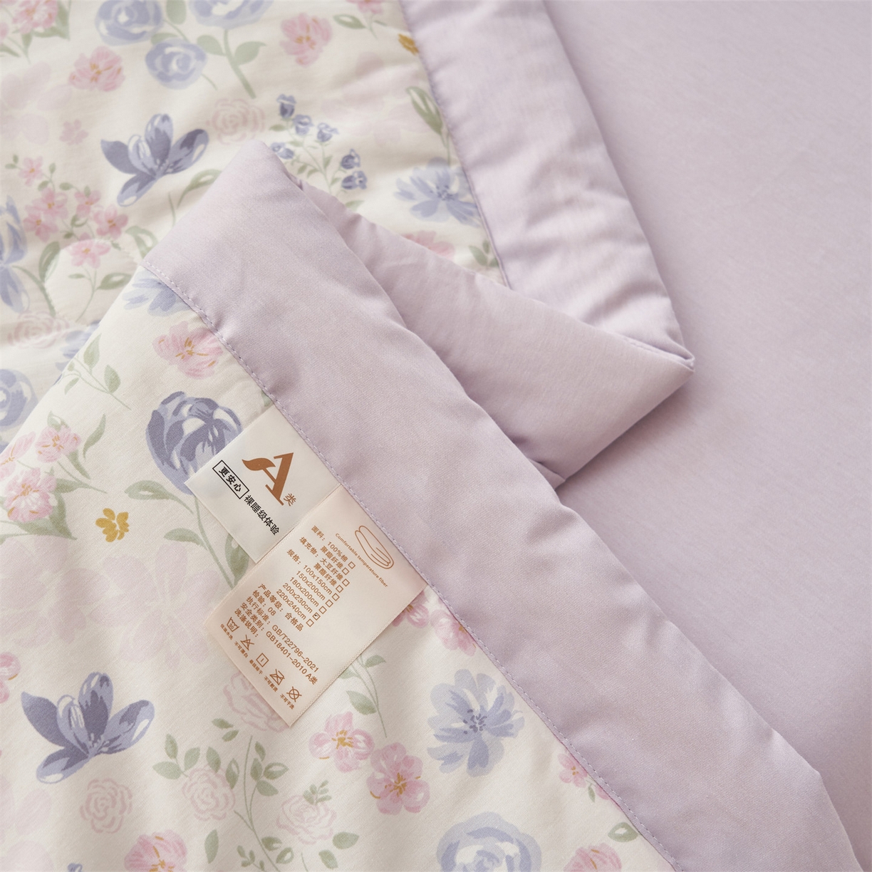 91家纺网 家纺一手货源 找家纺 恒爱家纺 2026新款全棉纯棉12868印花夏被夏凉被空调被 BR芳华