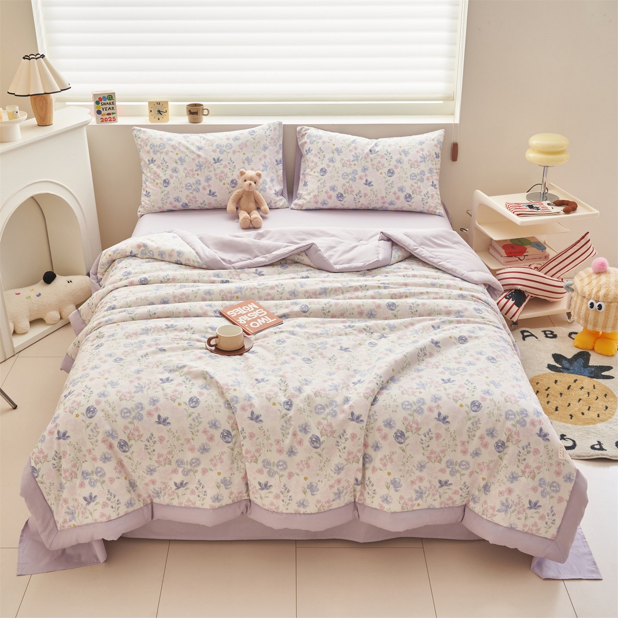 91家纺网 家纺一手货源 找家纺 恒爱家纺 2026新款全棉纯棉12868印花夏被夏凉被空调被 BR芳华