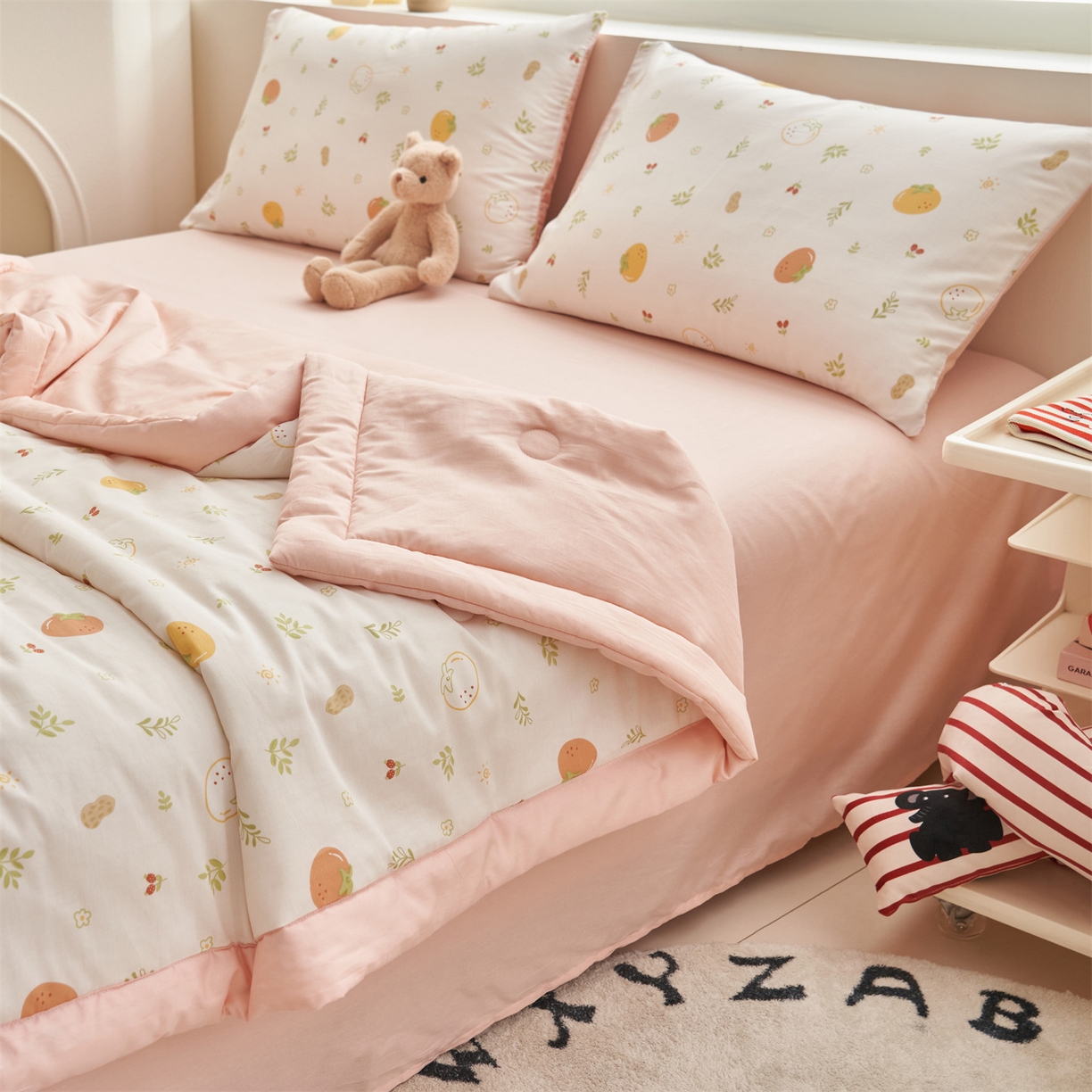 91家纺网 家纺一手货源 找家纺 恒爱家纺 2026新款全棉纯棉12868印花夏被夏凉被空调被 BR果香四季