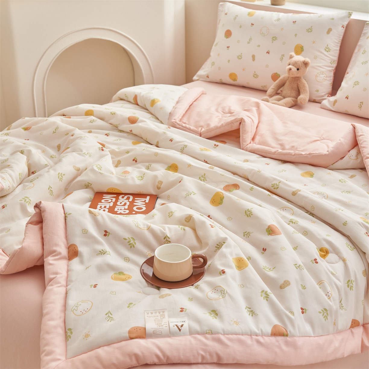 91家纺网 家纺一手货源 找家纺 恒爱家纺 2026新款全棉纯棉12868印花夏被夏凉被空调被 BR果香四季