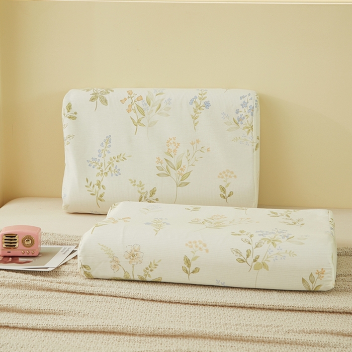 91家纺网 家纺一手货源 找家纺 （总）翎盈家纺 2026款ins风小清新卡通纯棉乳胶枕专用枕套全棉波浪形枕头套