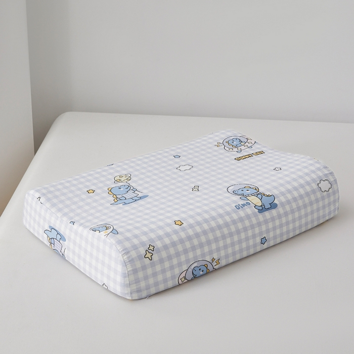 91家纺网 家纺一手货源 找家纺 翎盈家纺 2026款ins风小清新卡通纯棉乳胶枕专用枕套全棉波浪形枕头套 星际告白