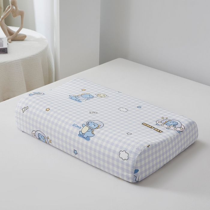 91家纺网 家纺一手货源 找家纺 翎盈家纺 2026款ins风小清新卡通纯棉乳胶枕专用枕套全棉波浪形枕头套 星际告白