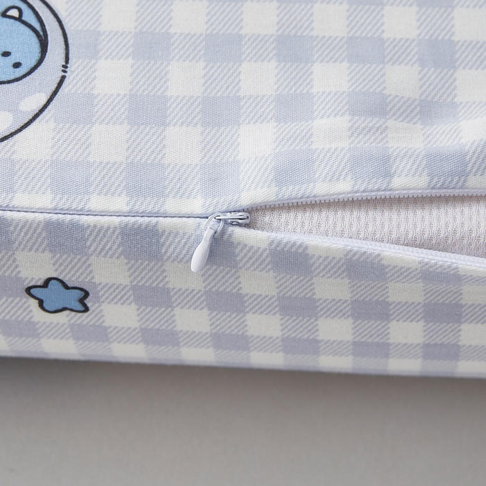 91家纺网 家纺一手货源 找家纺 翎盈家纺 2026款ins风小清新卡通纯棉乳胶枕专用枕套全棉波浪形枕头套 星际告白