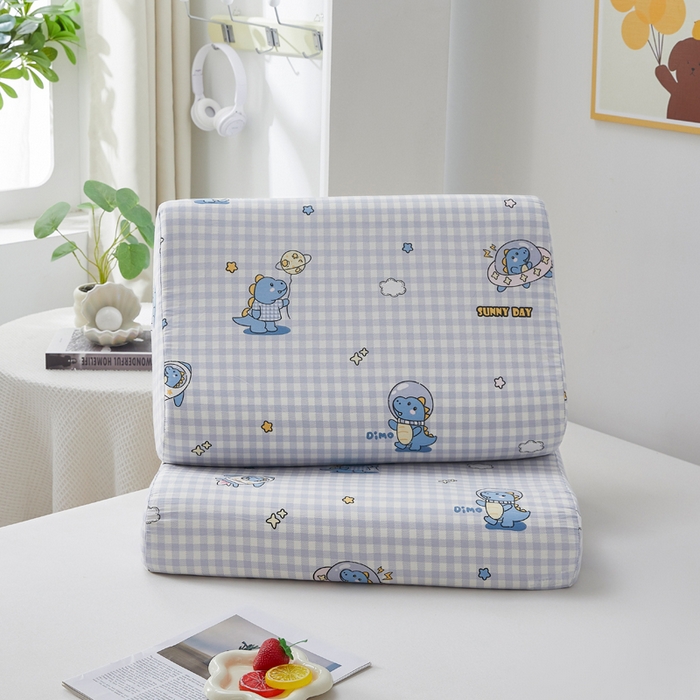 91家纺网 家纺一手货源 找家纺 翎盈家纺 2026款ins风小清新卡通纯棉乳胶枕专用枕套全棉波浪形枕头套 星际告白