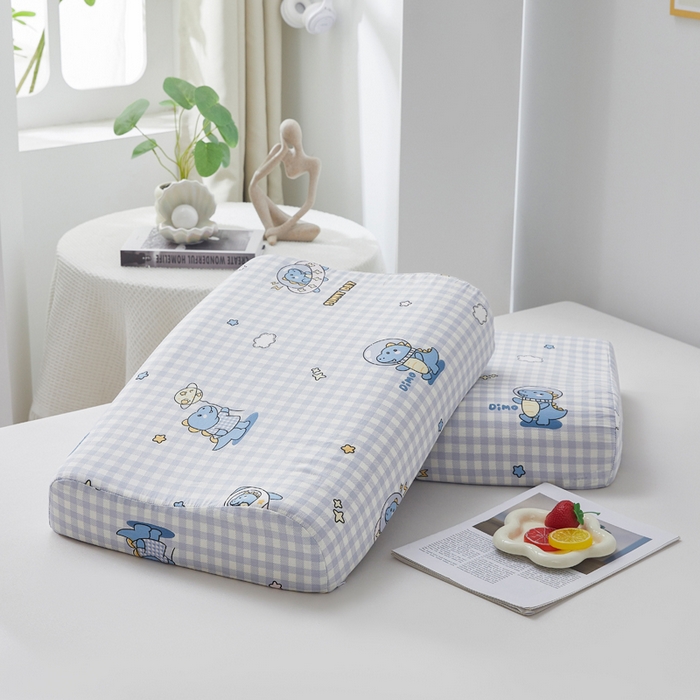 91家纺网 家纺一手货源 找家纺 翎盈家纺 2026款ins风小清新卡通纯棉乳胶枕专用枕套全棉波浪形枕头套 星际告白