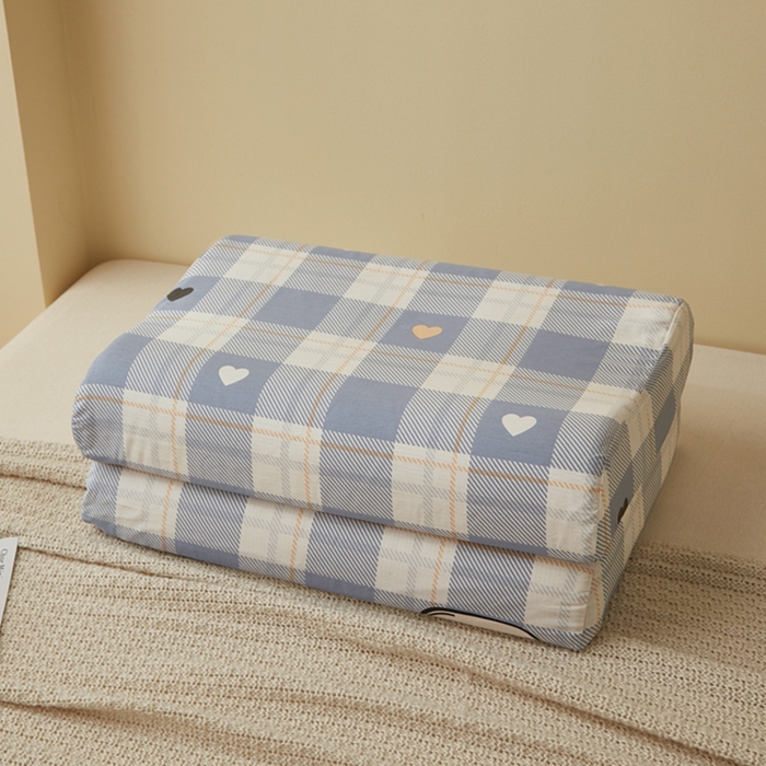 91家纺网 家纺一手货源 找家纺 翎盈家纺 2026款ins风小清新卡通纯棉乳胶枕专用枕套全棉波浪形枕头套 爱达拉-灰