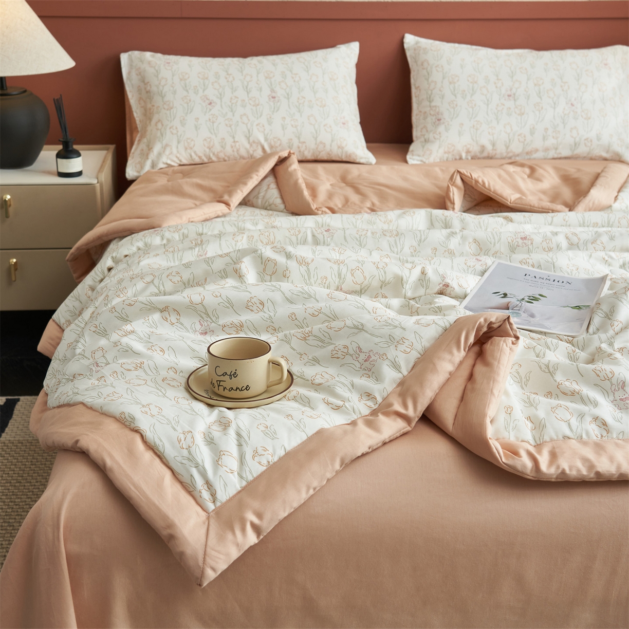 91家纺网 家纺一手货源 找家纺 恒爱家纺 2026新款全棉纯棉12868印花夏被夏凉被空调被 BR可可小兔